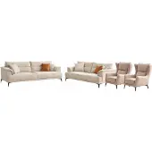 Xl Moebel Gmbh Wohnzimmer Set Modern Weiß Sofa Bergère Designer-Set Stoff Minimalismus