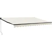 vidaXL Markise Einziehbar Creme 4x3 m Stoff und Aluminium