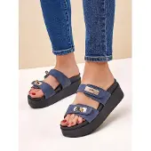 Royal Fashion Royalfashion Damen-Plateausandalen mit Schnallen "Dalia", Größe 38