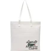 Lacoste Damen-Shopper-Tasche, weiß, geräumig, A4