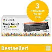 Infowerk Toner für HP 117A Gelb, Kompatibel mit HP ColorLaser 150, MFP-178, u.v.m., 3 Stück