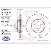 Brembo Bremsscheibe 09.D549.23, vorne, belüftet, hochkarbonisiert, 1 Stück