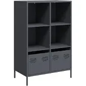 vidaXL Highboard Anthrazit 68x39x103,5 cm Stahl