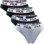 FILA Slip "Slip 4er Pack", Damen, Gr. XL, bunt (schwarz, grau, marine), Obermaterial: 95% Baumwolle CO. 5% Elasthan EL., Unterhosen Slip