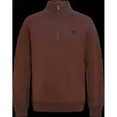 Timberland Mens Tree Embroidered Logo 1/4 Zip LB Sweatsh chicory coffee XL