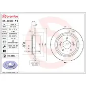 Brembo Bremsscheibe 08d88211 284mm 10mm für KIA