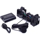 ELECTRONICX Bluetooth-AUX-Adapter mit Freisprechfunktion für BMW und Mini Rover, flacher Stecker