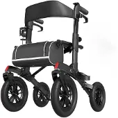 OEM Faltbarer Rollator, leicht, verstellbarer Griff, Schwarz