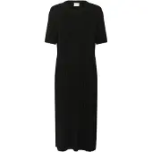 Kaffe Midikleid "Damen Kleid Kalizza", Damen, Gr. XS, N-Gr, schwarz (schwarz deep), Obermaterial: 80% Viskose CV. 20% Nylon NY., Kleider Midikleid