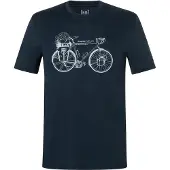 Super.natural - Wander Wheel Tee - Merinoshirt Gr XXL blau