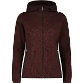 CMP Woman Fleece Fleece Jacket FIX Hood black berry (C595) 40