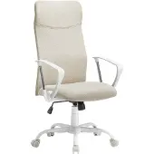Songmics Chefsessel (1 St), Atmungsaktiver Netzbezug, Cappuccinobeige