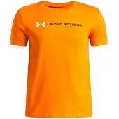 Under Armour Jungen T-Shirt UA B LOGO WORDMARK SS 1389963-808 160-170 - Outrageous Orange/White - 160-170