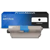 PrintAbout Toner kompatibel mit OKI 44973536 - Schwarz