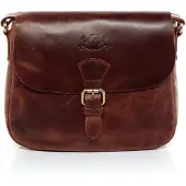 Merkloos Lederne Schultertasche und Cross-Body Tasche für Damen