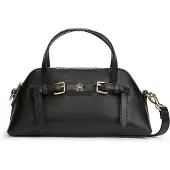 Tommy Hilfiger Handtasche Th Buckle Mini Tote AW0AW19034 Schwarz