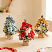 Merkloos Mini Weihnachtsbaum 3 Stück - Künstliche Weihnachtsdekoration