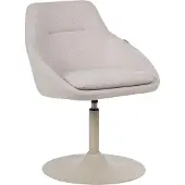 Beliani ESSZIMMERSTUHL drehbar Stoff Hellbeige Westminster
