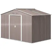 Outsunny Verzinkter Stahl Gerätehaus 4,9m² 277x195x192cm Geräteschuppen