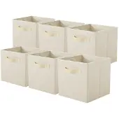 Merkloos Faltbare Beige Aufbewahrungsbox für Zuhause und Büro