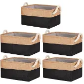 Merkloos Set von 5 Aufbewahrungskörben mit Griffen - 30x20x15cm