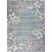 FRAAI Outdoor Teppich Blumen | Poppy Olivgrün | 160x230cm | Grün | Rubber (TPR) | Rechteckig