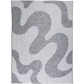 FRAAI In | & Outdoor Teppich | Summer Swirl Grau | 160x230cm | Grau | Rechteckig