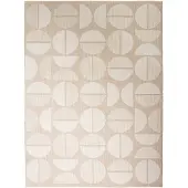 FRAAI Outdoor Teppich | Capri Circles Beige Creme | 120x170cm | Creme | Latex | Rechteckig
