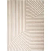 FRAAI Outdoor Teppich | Capri Curves Beige Creme | 160x230cm | Creme | Latex | Rechteckig