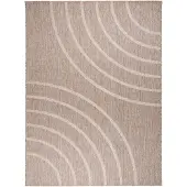 FRAAI In | & Outdoor Teppich | Sierra Curves Beige Creme | 80x150cm | Beige | Rechteckig