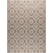 FRAAI In | & Outdoor Teppich | Rio Flower Beige | 160x230cm | Beige | Jute | Rechteckig