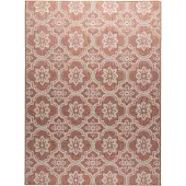 FRAAI In | & Outdoor Teppich | Rio Flower Rosa | 230x330cm | Pink | Jute | Rechteckig
