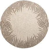 FRAAI In- & Outdoor Teppich Rund- Tiga Edge Taupe