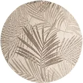 FRAAI In- & Outdoor Teppich Rund - Tiga Palm Taupe
