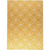 FRAAI Geometrischer Outdoor Teppich | Faro Ripple Gelb | 200x290cm | Gelb | Jute | Rechteckig