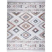 FRAAI Kelim Outdoor Teppich | Lira Trellis | 160x230cm | Mehrfarbig | Rubber (TPR) | Rechteckig