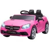 AIYAPLAY 12 V Kinder Elektroauto, Kinderfahrzeug, Kinderauto mit LED, Rosa