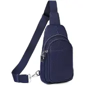 Merkloos Damen Crossbody Sling Bag in Marineblau