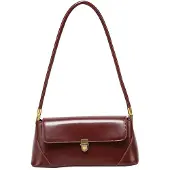 Merkloos Elegante Mini Schultertasche aus Leder für Damen
