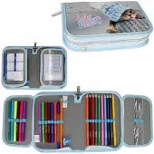 Starpak Kitty Blue Federmäppchen mit Zubehör Doppelklappen