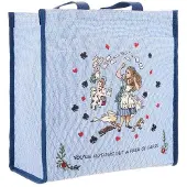 Merkloos Schultertasche mit Tapisserie-Muster und Blumen für Damen