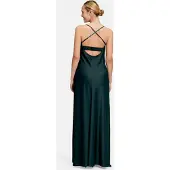 Vera Mont Abendkleid "Abendkleid mit Wasserfallausschnitt", Damen, Gr. 42, EURO, grün (dusty slate), 97% Polyester PES. 3% Elasthan EL., Kleider Abendkleid