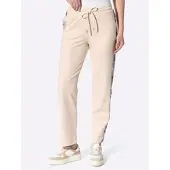 HEINE Sweathose , Damen, Gr. 36, Normalgrößen, beige (sand), 50% Baumwolle, 50% Polyester, bedruckt, gemustert, mehrfarbig, Hosen Sweathose