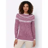 Casual Looks WITT WEIDEN Pullover in bordeaux-altrosa-meliert | Gr.: 42
