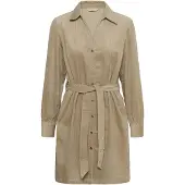 Culture Midikleid "Damen Kleid CUkalla", Damen, Gr. XL, N-Gr, beige (dune), Obermaterial: 100% Baumwolle CO., Kleider Midikleid