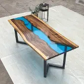 AEA Beistelltisch Epoxid Harz Tisch Couchtisch Handgefertigter Couchtisch 120x60cm
