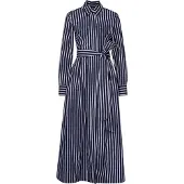 Seidensticker Sommerkleid , Damen, Gr. S (36), Normalgrößen, blau (dunkelblau), 92% Viskose, 8% Polyester, gestreift, slim fit, Kleider Sommerkleid, 1/1 Kragen Gestreift