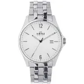 MPM -Quality Herrenuhr Edelstahl Silber Zifferblatt Silber Ø 42 x 10 mm
