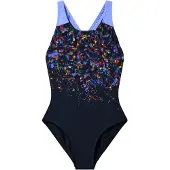 Speedo - Kid's Print Splashback Swimsuit - Badeanzug Gr 152 blau