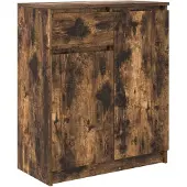 vidaXL Sideboard mit Schublade Räuchereiche 71x35x84 cm Holzwerkstoff
